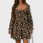 Sara | Vestido con estampado de leopardo encantador
