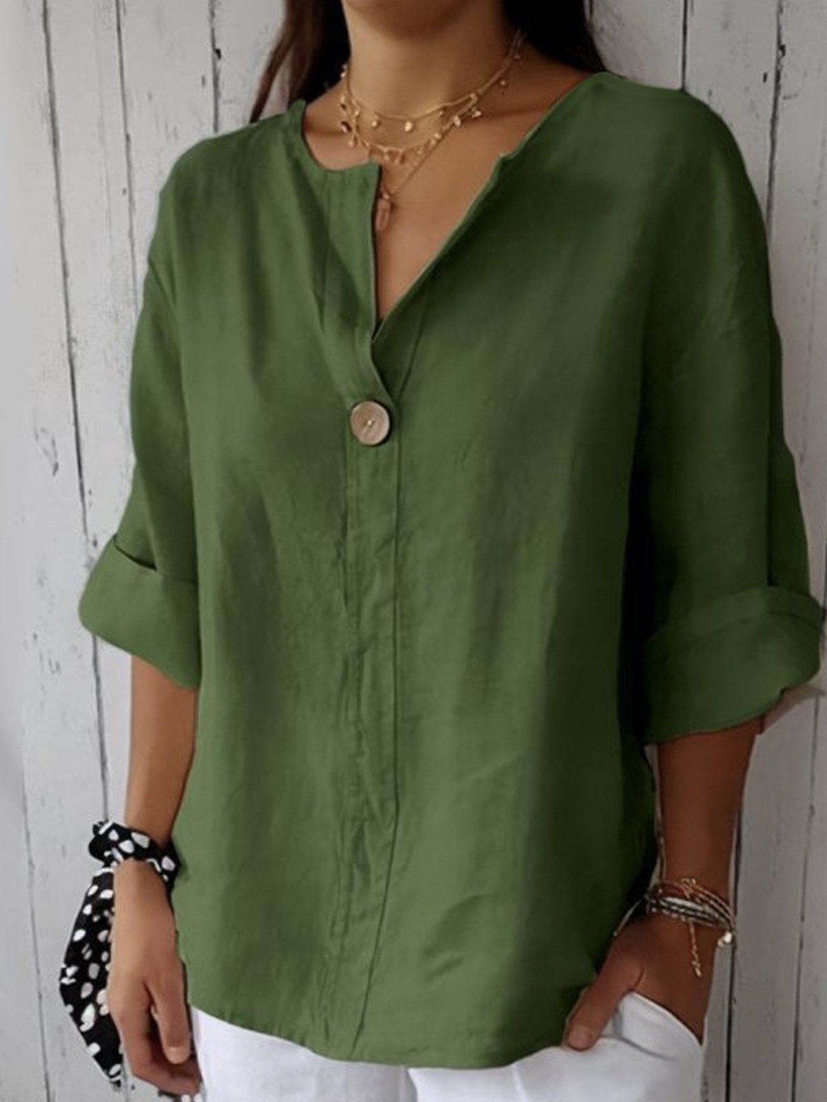 Angela™ | Blusa Casual de Cuello en V