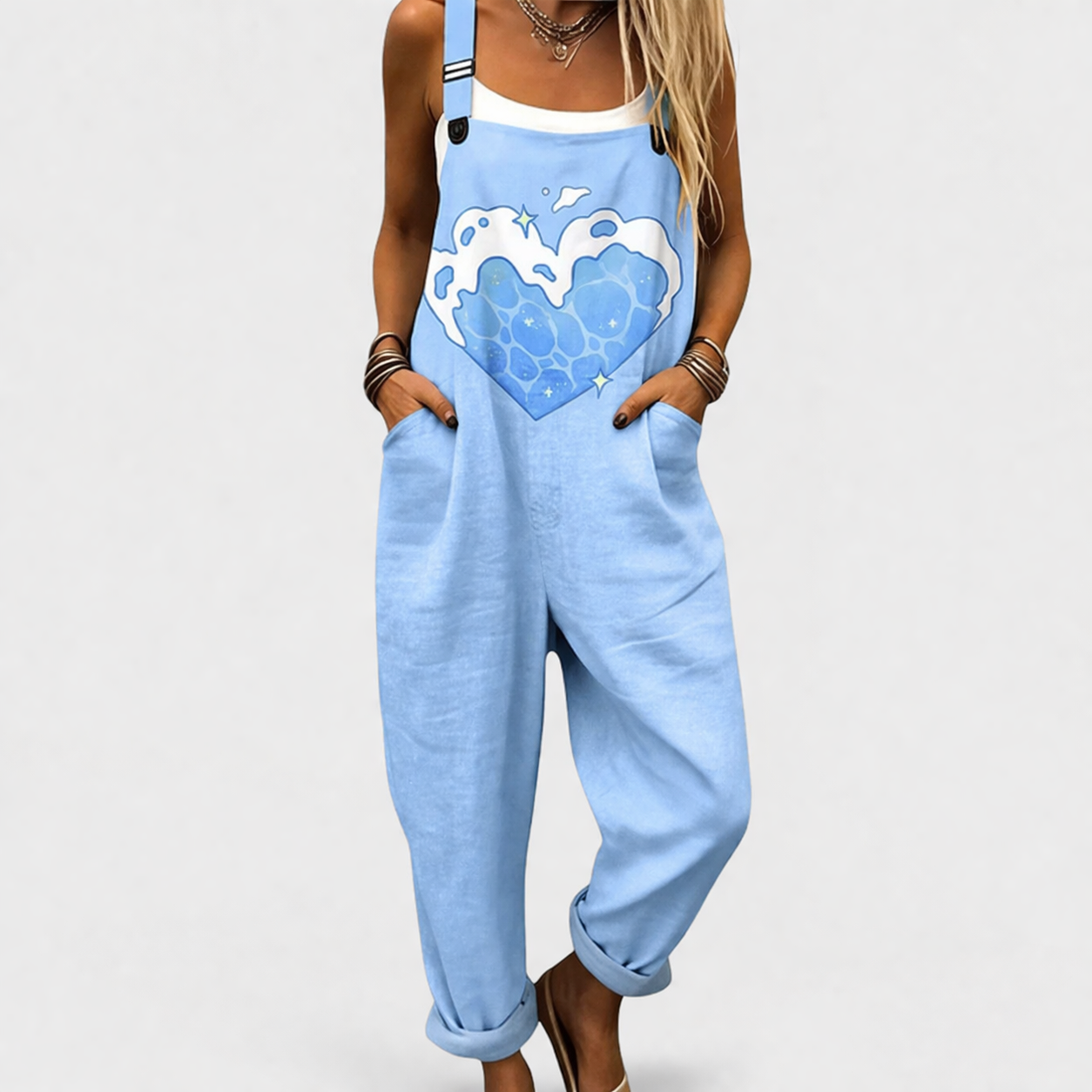 Confortable Salopette con Estampado