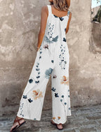Pantalón cómodo con tirantes y estampado