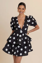 Vestido Corto Polka Dot