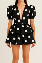 Vestido Corto Polka Dot