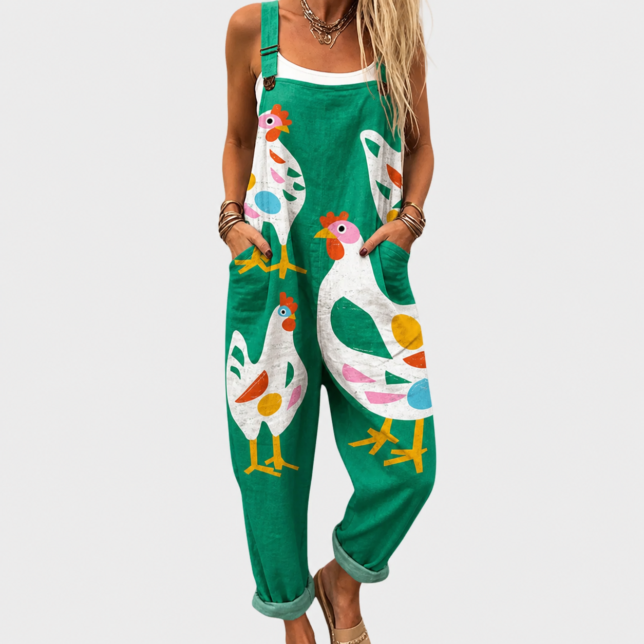 Confortable Salopette con Estampado
