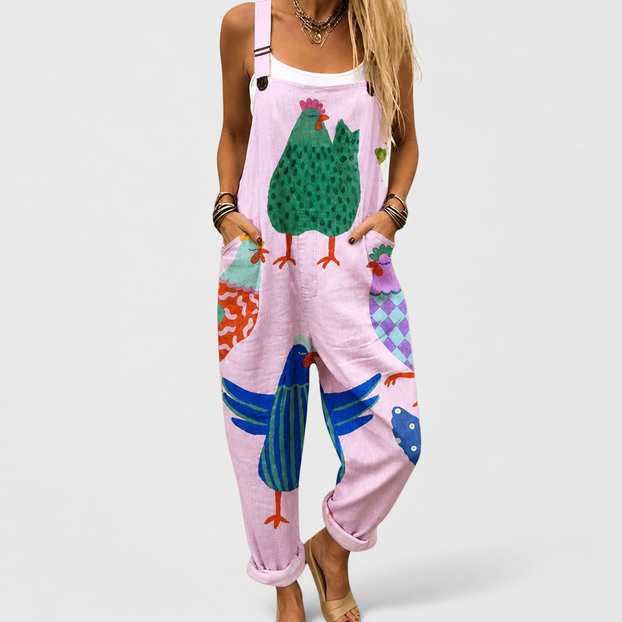Confortable Salopette con Estampado
