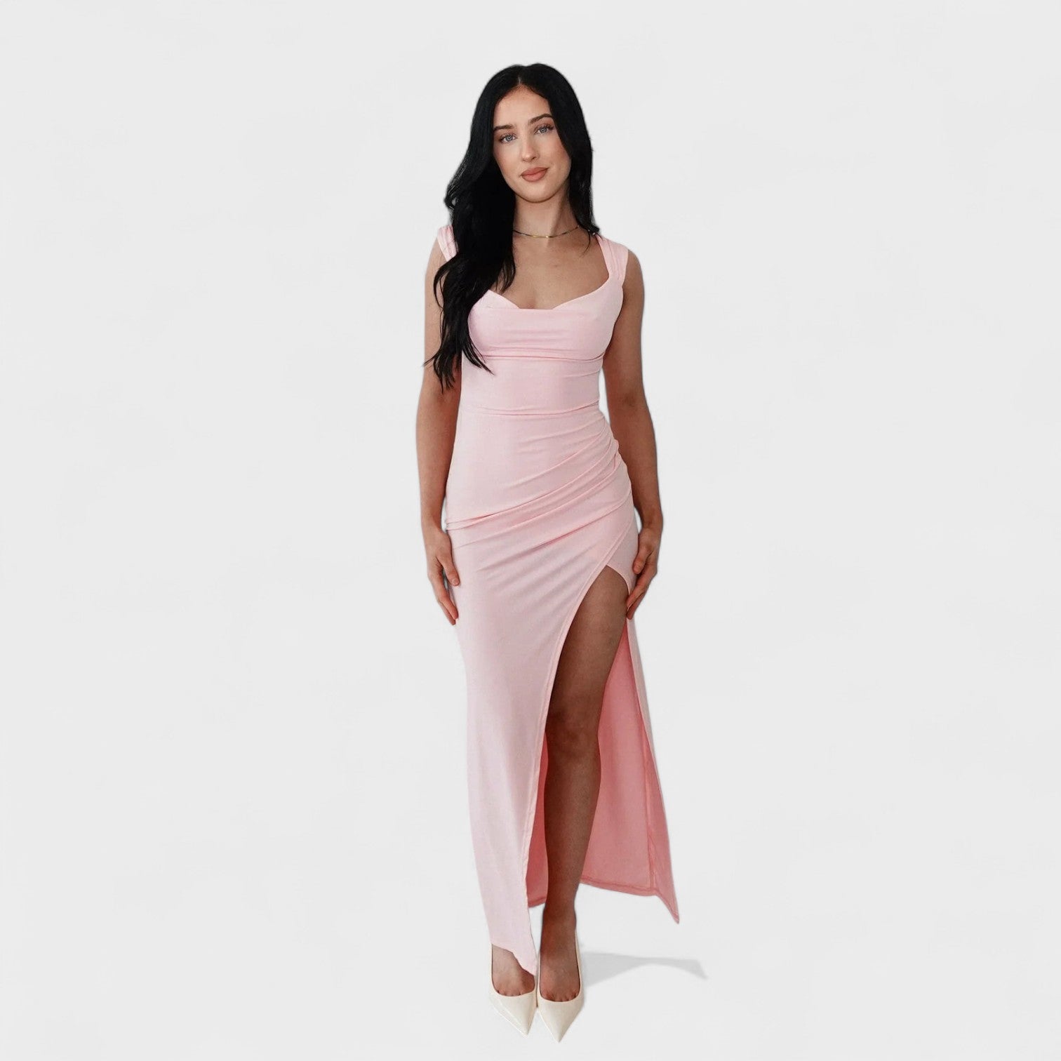 Sarella - Vestido largo con espalda abierta y lazo