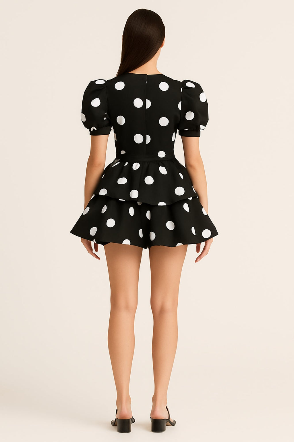 Vestido Corto Polka Dot
