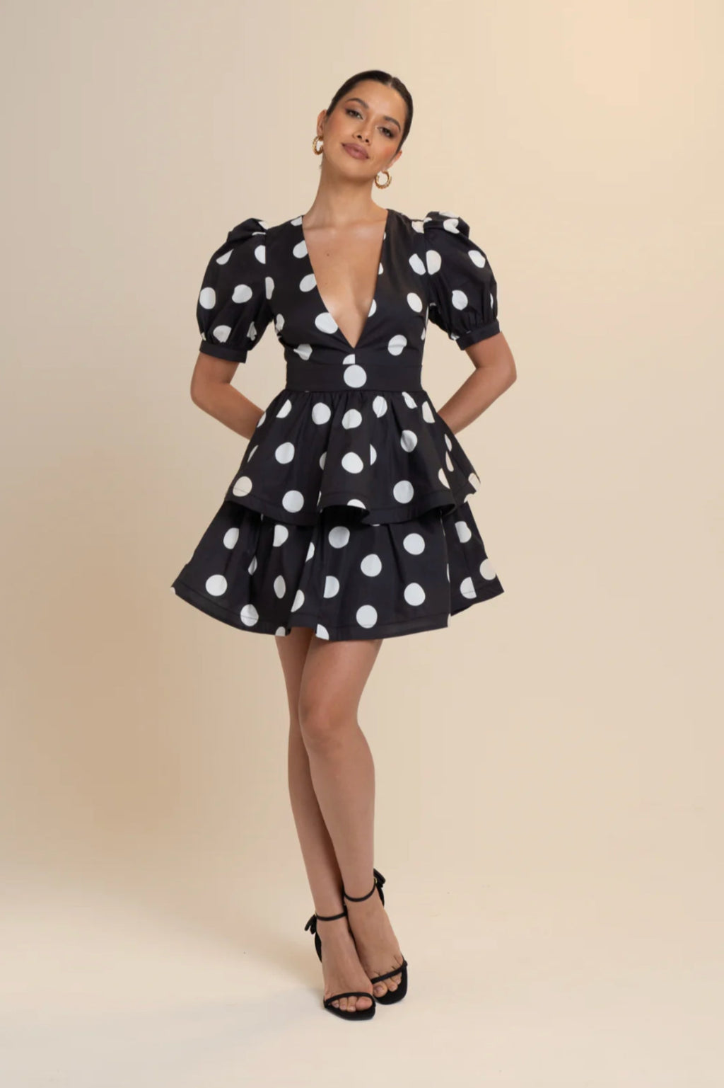 Vestido Corto Polka Dot