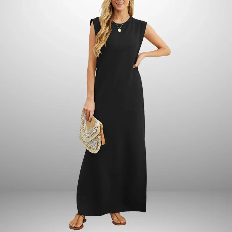 Inma | Vestido largo fluido antiarrugas