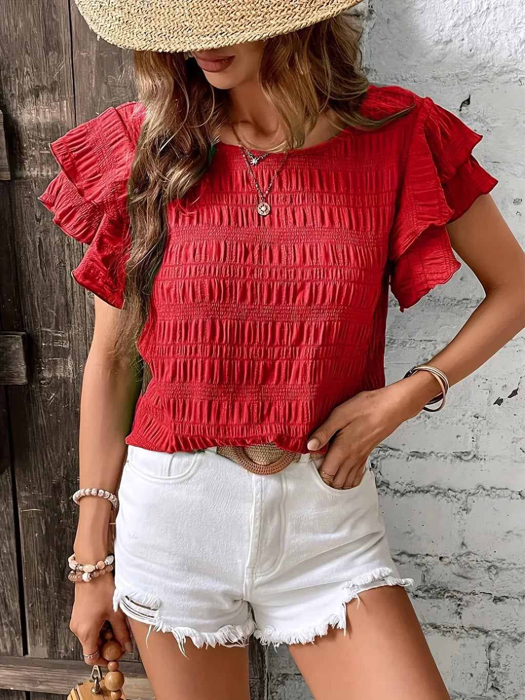 Charmaine™ | Blusa Ligera y Fresca con Divertidos Volantes