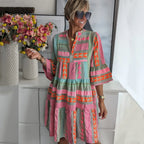 Juliane - Vestido de columpio con capas