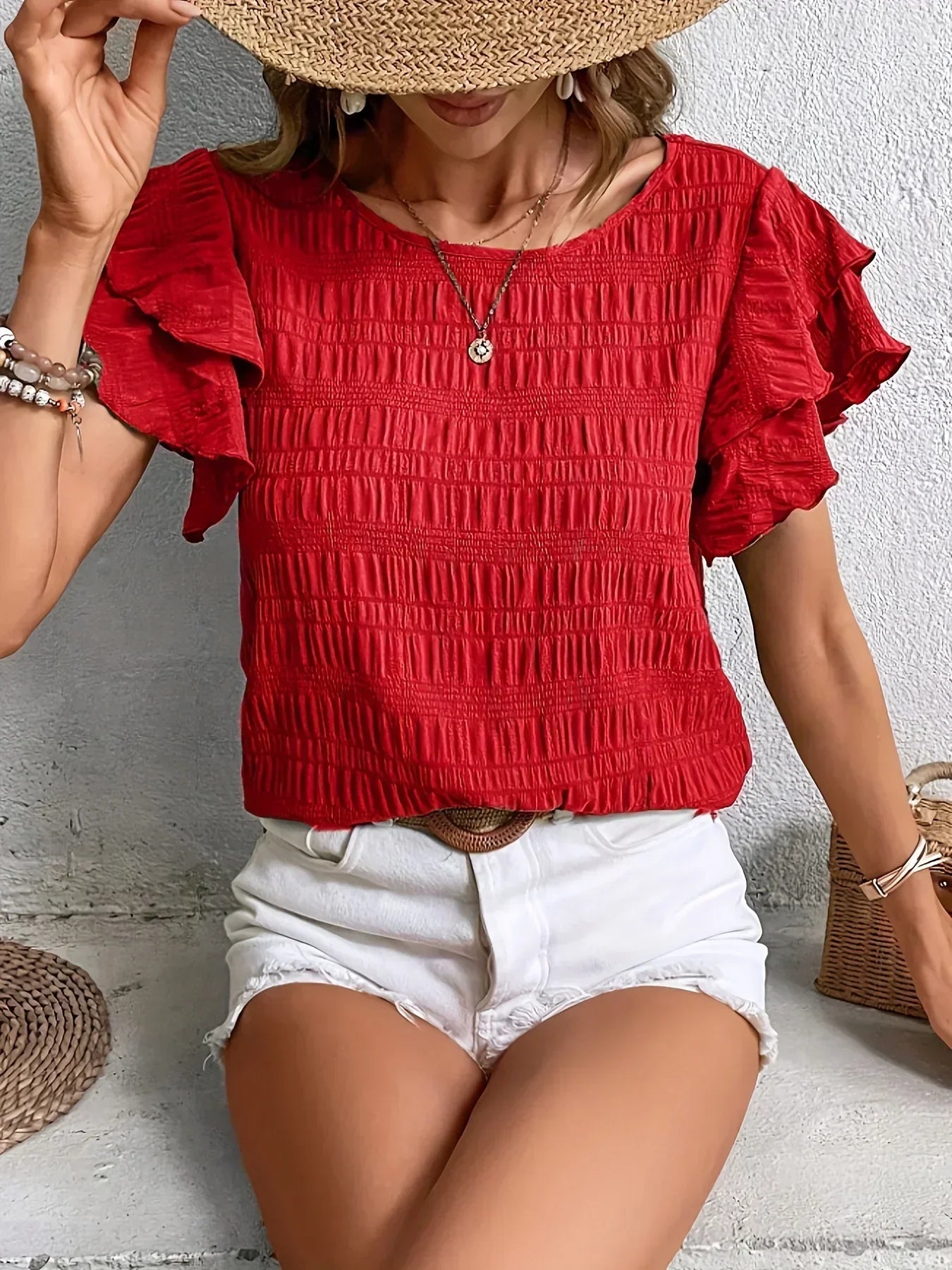Charmaine™ | Blusa Ligera y Fresca con Divertidos Volantes