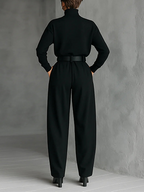 Juliet | Conjunto de suéter de cuello alto y pantalón recto