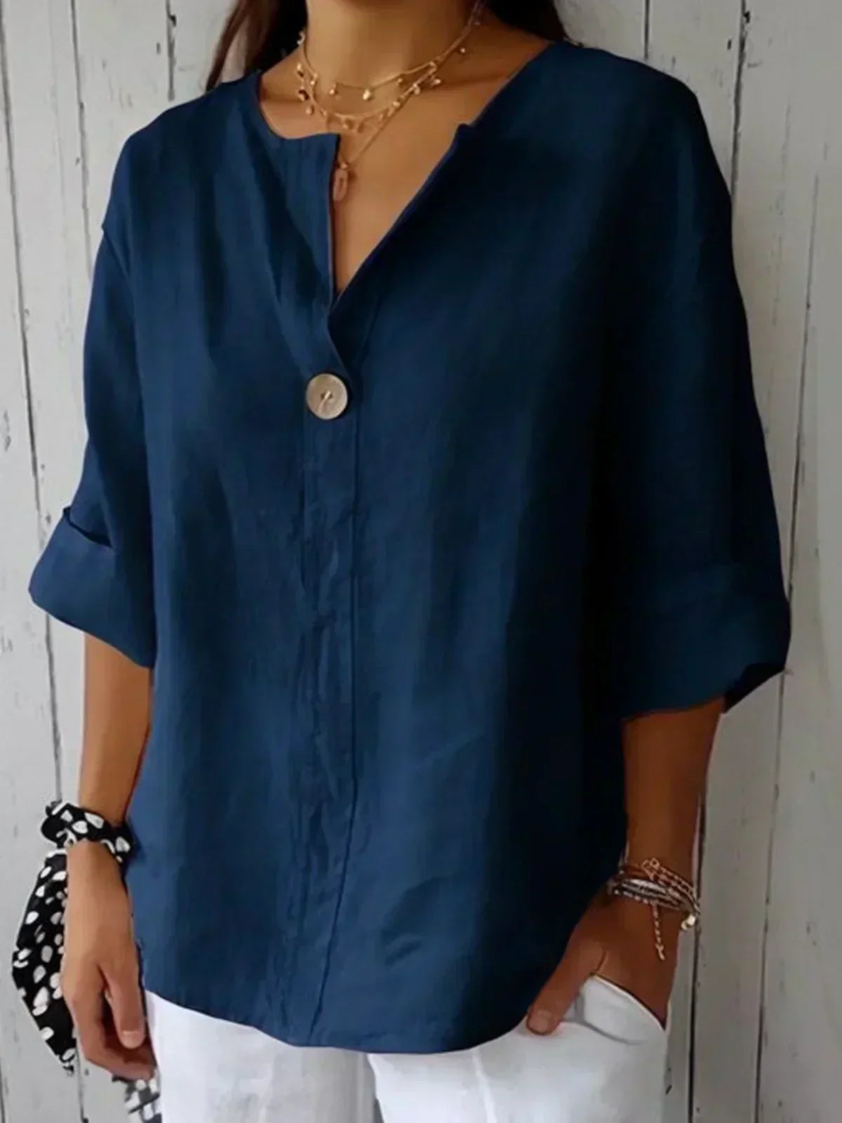 Angela™ | Blusa Casual de Cuello en V